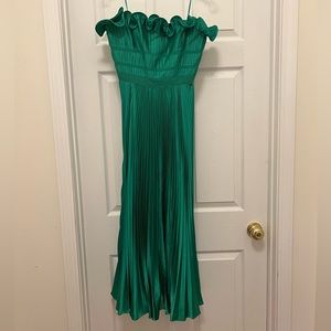 AMUR Giada Strapless Pleated Dress